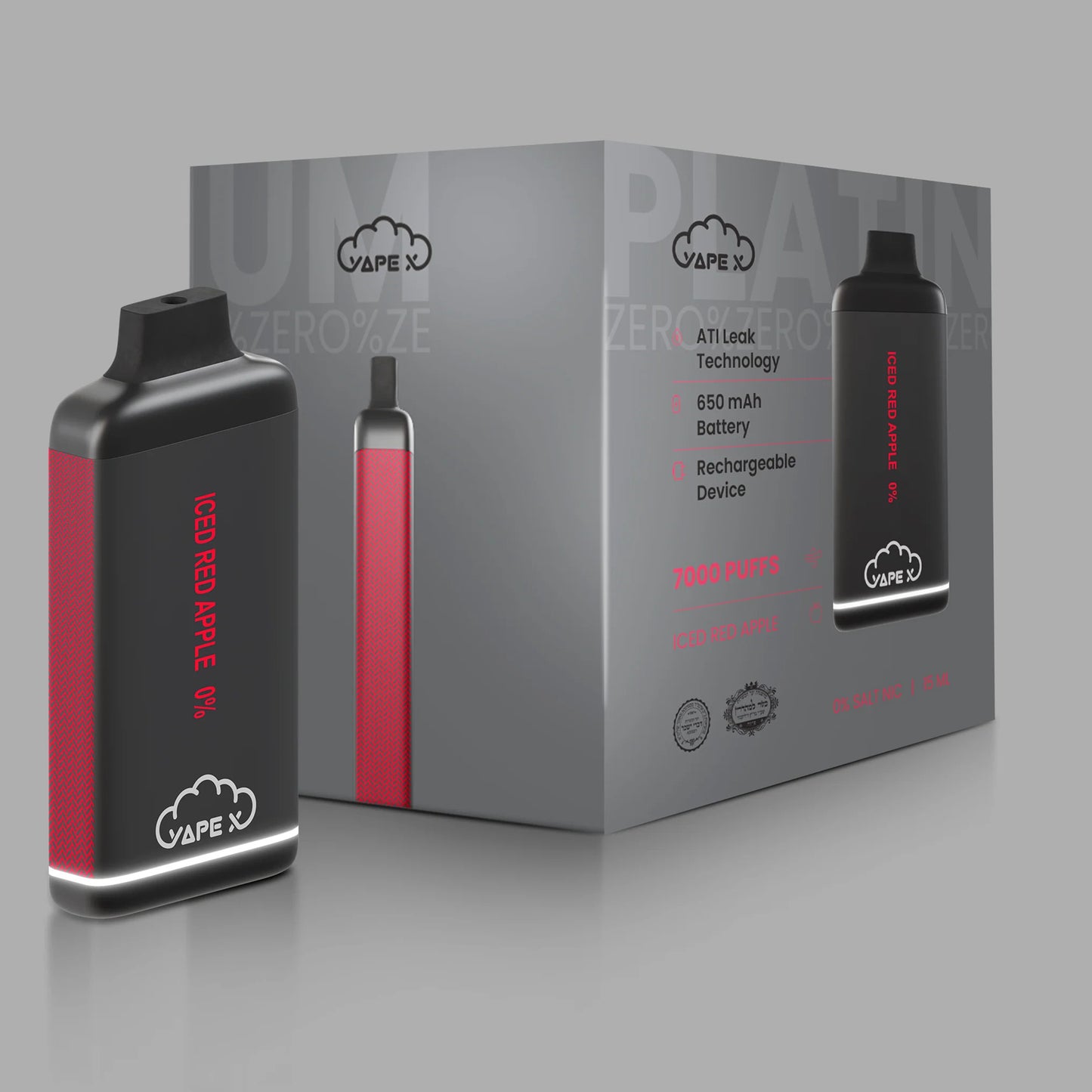 Iced Red Apple Vape - 0% Nicotine