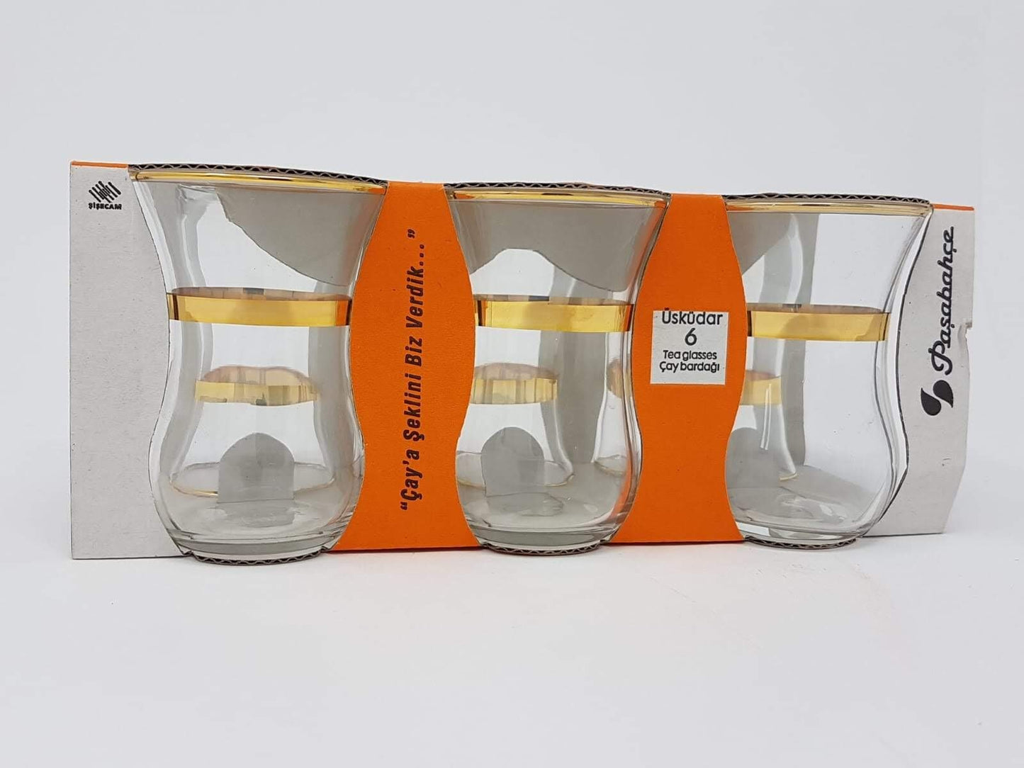 6 Turkish Tea cups طقم كاسات شاي تركي