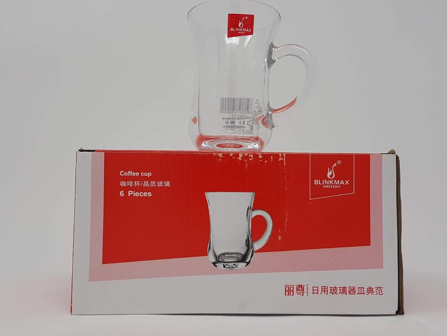 6 Glass Tea Cups طقم كاسات شاي صيني