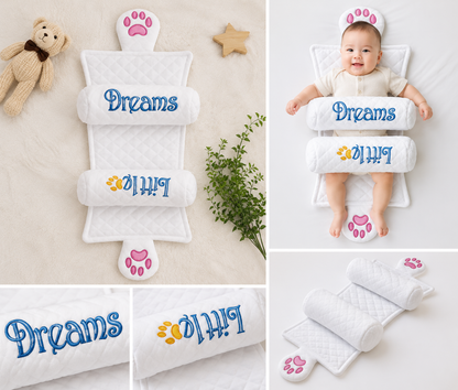 Quilted Baby Support Pillow Set with Side Bolsters
