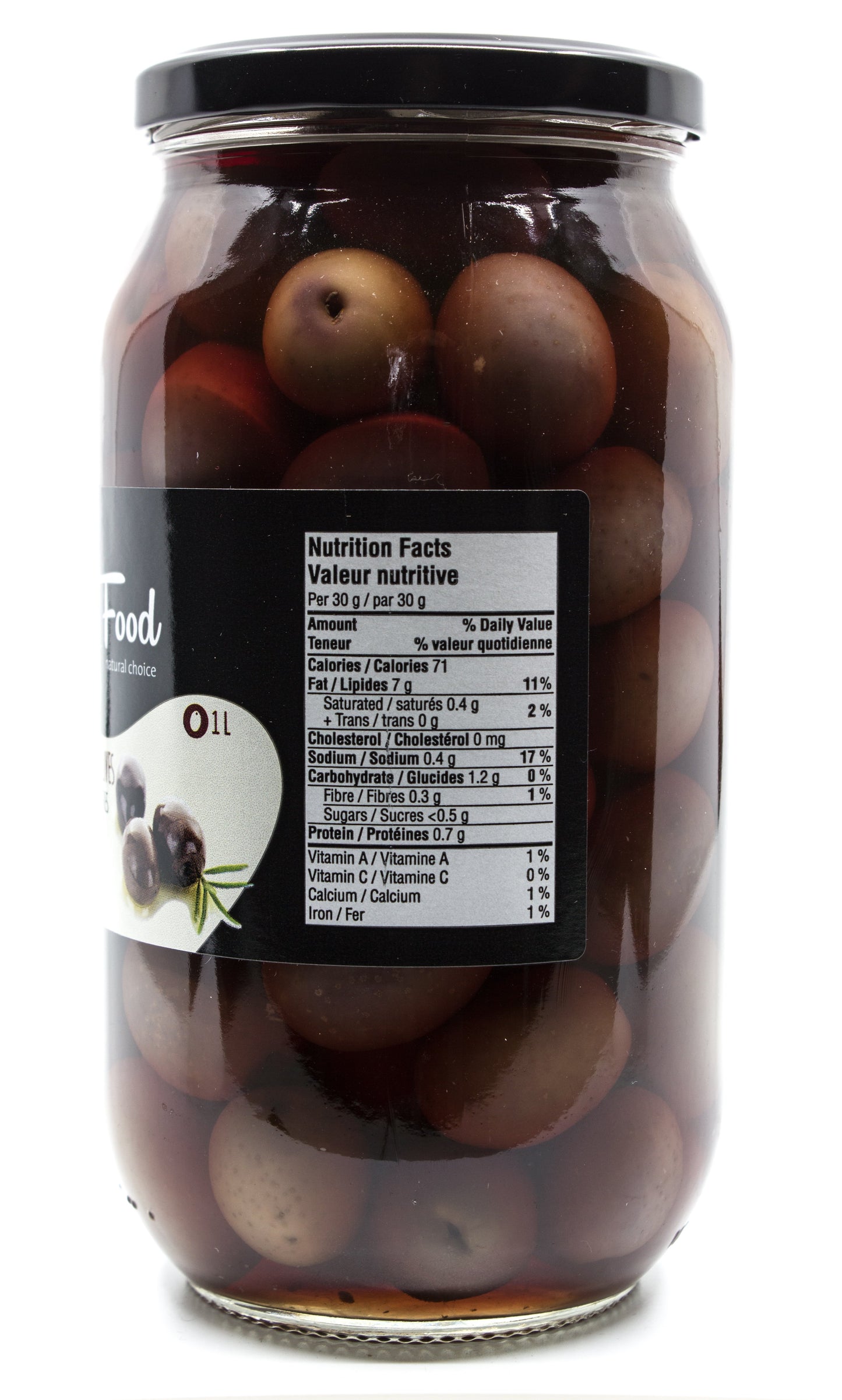 Black Whole Olives 1L زيتون أسود
